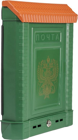 Ящик почтовый РЕТРО, пластмассовый, 385х310х80мм, зеленый купить в СОМ