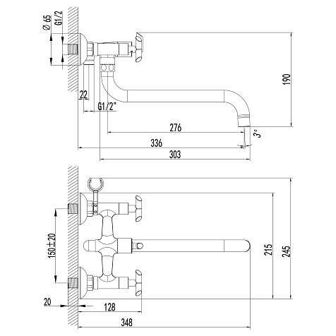 Смеситель для ванны Lemark Practica LM7551C купить в СОМ