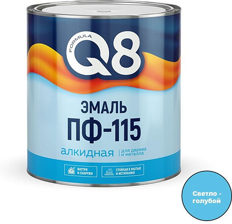Эмаль ПФ-115 Formula Q8, светло-голубая, 1.8 кг купить в СОМ