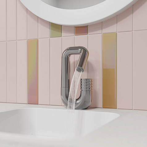 Смеситель для раковины Iddis Twist TWISBBTi01, лаутнь, хром купить в СОМ