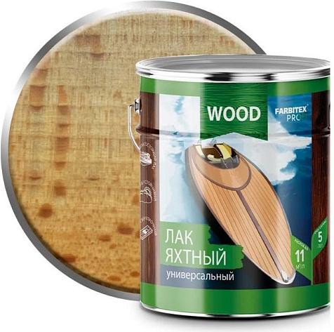Лак уралкидный яхтный Farbitex Profi Wood, универсальный, матовый, 4 л купить в СОМ
