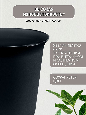 Кашпо СадКо темно-серое 50л купить в СОМ