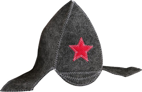 Набор банный Буденовец серый (шапка,варежка,коврик) купить в СОМ