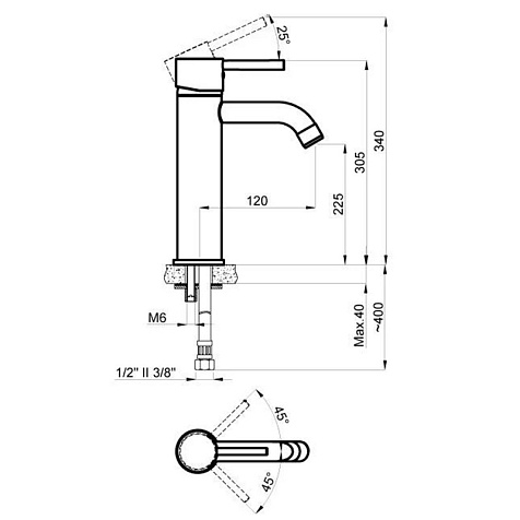 Смеситель для раковины Azario Tasco AZ-15164551, хром купить в СОМ