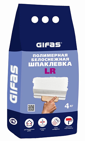 Шпатлевка полимерная GIFAS LR, 4 кг купить в СОМ