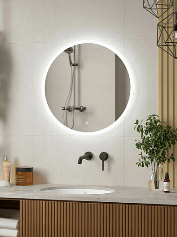 Зеркало Led Brida, D600 мм, с сенсором купить в СОМ