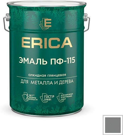 Эмаль ПФ-115 Erica, серая, 5.5 кг купить в СОМ