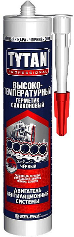 Герметик силиконовый Tytan Professional, высокотемпературный, черный, 280 мл купить в СОМ