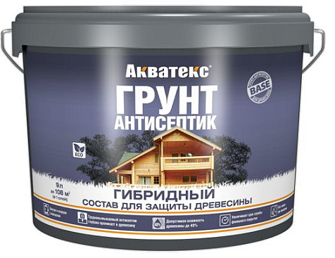 Грунт-антисептик гибридный Акватекс, 9 л купить в СОМ