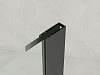Перегородка душевая Loranto CS-W02B-80 80 х200 см, черный профиль, стекло лофт клетка 8 мм, кронштейн купить в СОМ