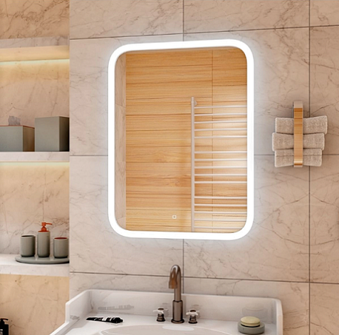 Зеркало Led Glamour, 500х700 мм, с сенсором купить в СОМ