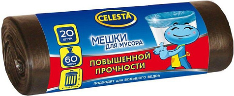 Мешки для мусора Celesta 60л 20шт купить в СОМ