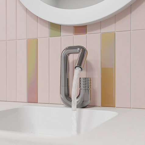 Смеситель для раковины Iddis Twist TWISBBTi01, лаутнь, хром купить в СОМ