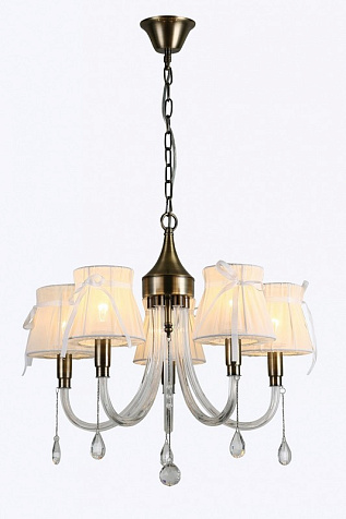 Люстра потолочная Linvel LV 9158/5 Эвника, бронза, Е14, 40 Вт купить в СОМ