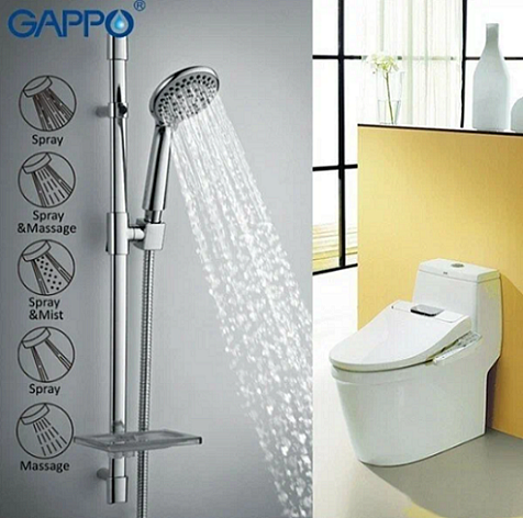 Гарнитур душевой Gappo G8005, лейка 5 режимов, мыльница купить в СОМ