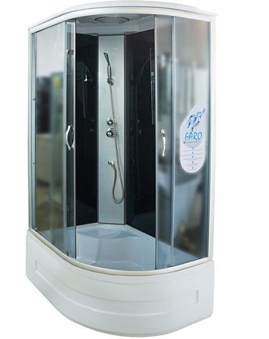 Кабина душевая Faro 480L, 120х85х220 стекло серое, б/эл. высокий поддон. купить в СОМ