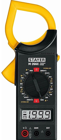 Клещи токовые цифровые STAYER M266C, 1000A/20А, 50мм купить в СОМ