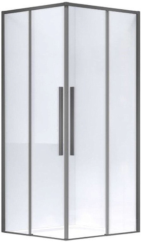 Ограждение душевое Vincea Slim-N VSS-4SN8010CLGM, 100 х80 см, профиль вороненная сталь, стекло 6 мм купить в СОМ