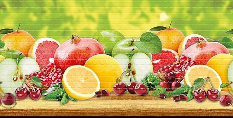 Панель ПВХ Мозайка, Фруктовый сад, 955х480 мм купить в СОМ