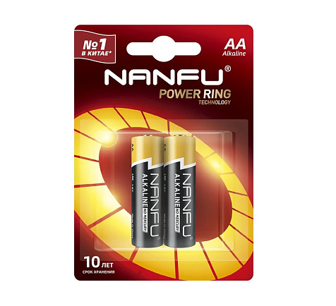 Элемент питания NANFU  LR6/316/AA BL2 купить в СОМ