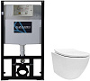 Инсталляция Azario AZ-8010-1000, унитаз AZ-3105C, торнадо, сиденье микролифт, без кнопки купить в СОМ
