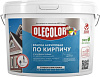 Краска акриловая Olecolor, по кирпичу, атмосферостойкая, серый, 3 кг купить в СОМ