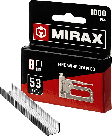 Скобы для мебельного степлера MIRAX, тип 53, 8 мм, 1000 шт купить в СОМ