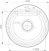 Мойка каменная Granfest SM435, бежевый, диаметр 43.2 см, глубина 17 см купить в СОМ