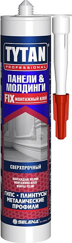 Клей монтажный Tytan Professional, для панелей и молдингов, бежевый, 310мл купить в СОМ