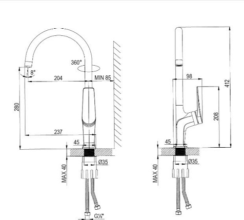 Смеситель для мойки Lemark Bronx LM3705BLR, черный/золото купить в СОМ