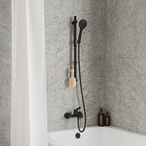 Шланг для душа Milardo Essential 180P16BM19, 160 см, черный купить в СОМ