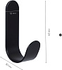 Крючок Kleber Comfort KLE-CMF04BL, 4 шт, самоклеящиеся, черные купить в СОМ