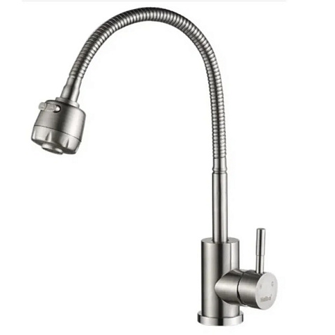 Смеситель для мойки Haiba HB73304, нержавеющая сталь купить в СОМ