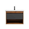 Тумба-умывальник подвесная Viant Бостон 50, графит, с раковиной Como 50 купить в СОМ