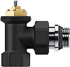 Набор термостатический для радиатора угловой 1/2" М30х1.5 черный Royal Thermo Design купить в СОМ