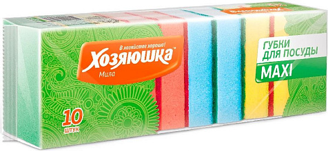 Губки для посуды Хозяюшка Мила Макси 10шт купить в СОМ