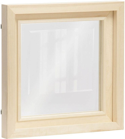 Окно деревянное для бани, двойное стекло, 60×60 см, купить в СОМ