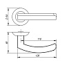 Ручка раздельная FUARO R.AR54.ALFA (ALFA AR) 140mm SN/CP-3 матовый никель/хром (для входных дверей) купить в СОМ