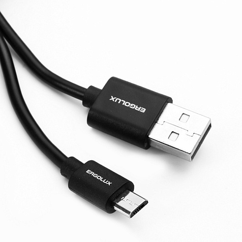 Кабель USB Micro USB ERGOLUX ELX-CDC01P-C02 ПРОМО, 2А, 1м, Черный купить в СОМ