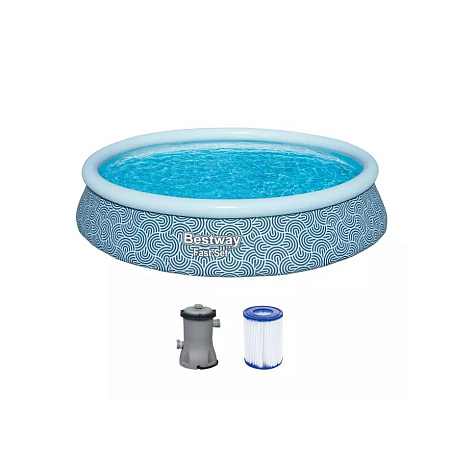 Бассейн надувной Bestway 57376 396х84см+Фильтр-насос купить в СОМ