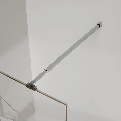 Перегородка душевая Azario Walk-In AZ-271-90-BGL-CGP, 90 х195, профиль золото, стекло графический принт 8 мм купить в СОМ