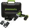 Шуруповерт Greenworks GD24DD60K2, 24В, Li-ion, 2.0А/ч, ударный, бесщеточный купить в СОМ