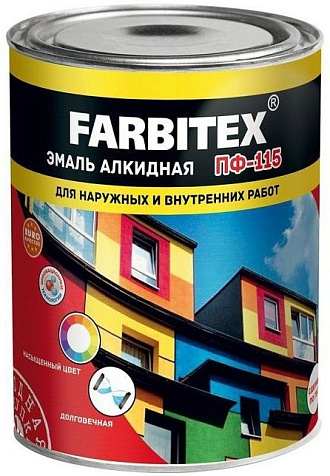 Эмаль ПФ-115 Farbitex, лайм, 1.8 кг купить в СОМ