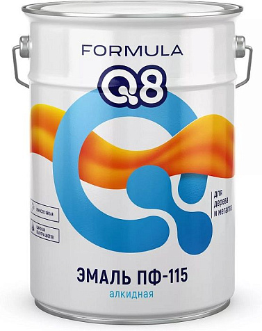 Эмаль ПФ-115 Formula Q8, черная, 20 кг купить в СОМ