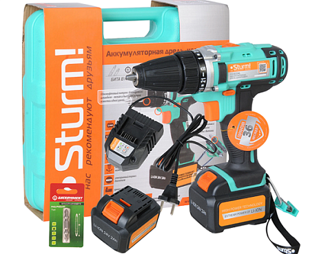 Шуруповерт STURM CD3224L, 24 В, Li-ion, 2.0 А/ч купить в СОМ