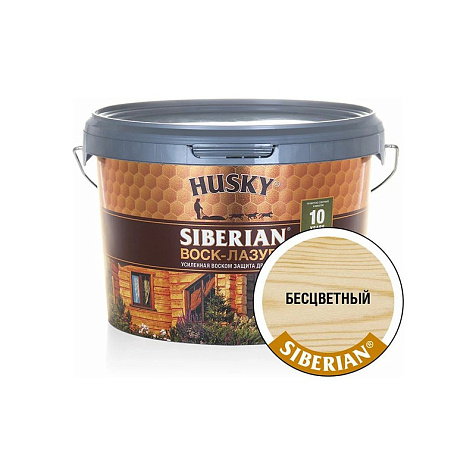 Воск-лазурь Husky Siberian, бесцветный, 2,5л купить в СОМ
