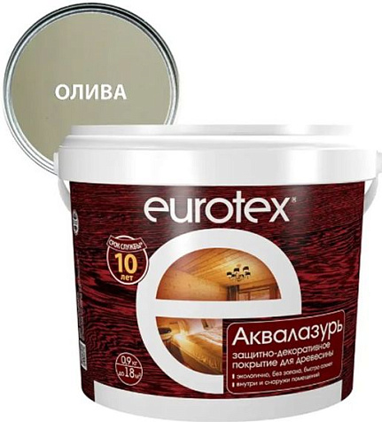 Антисептик декоративный Eurotex, олива, 0.9 кг купить в СОМ