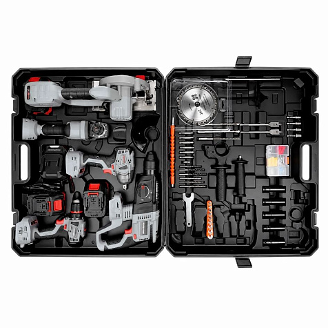 НАБОР ProfiPower 5в1 ProfiSet-5F20, 20В, Li-ion, 4.0А/ч, бесщеточный купить в СОМ