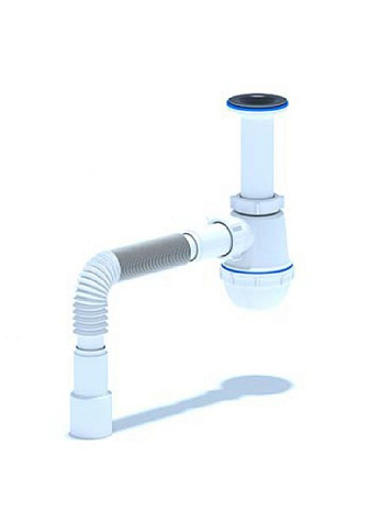 Сифон для мойки АНИ Грот А0115, 1 1/2"х40, с гибкой трубой 40х40/50 купить в СОМ