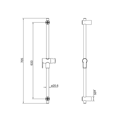 Стойка душевая Iddis Ray RAY70C0i17, хром купить в СОМ